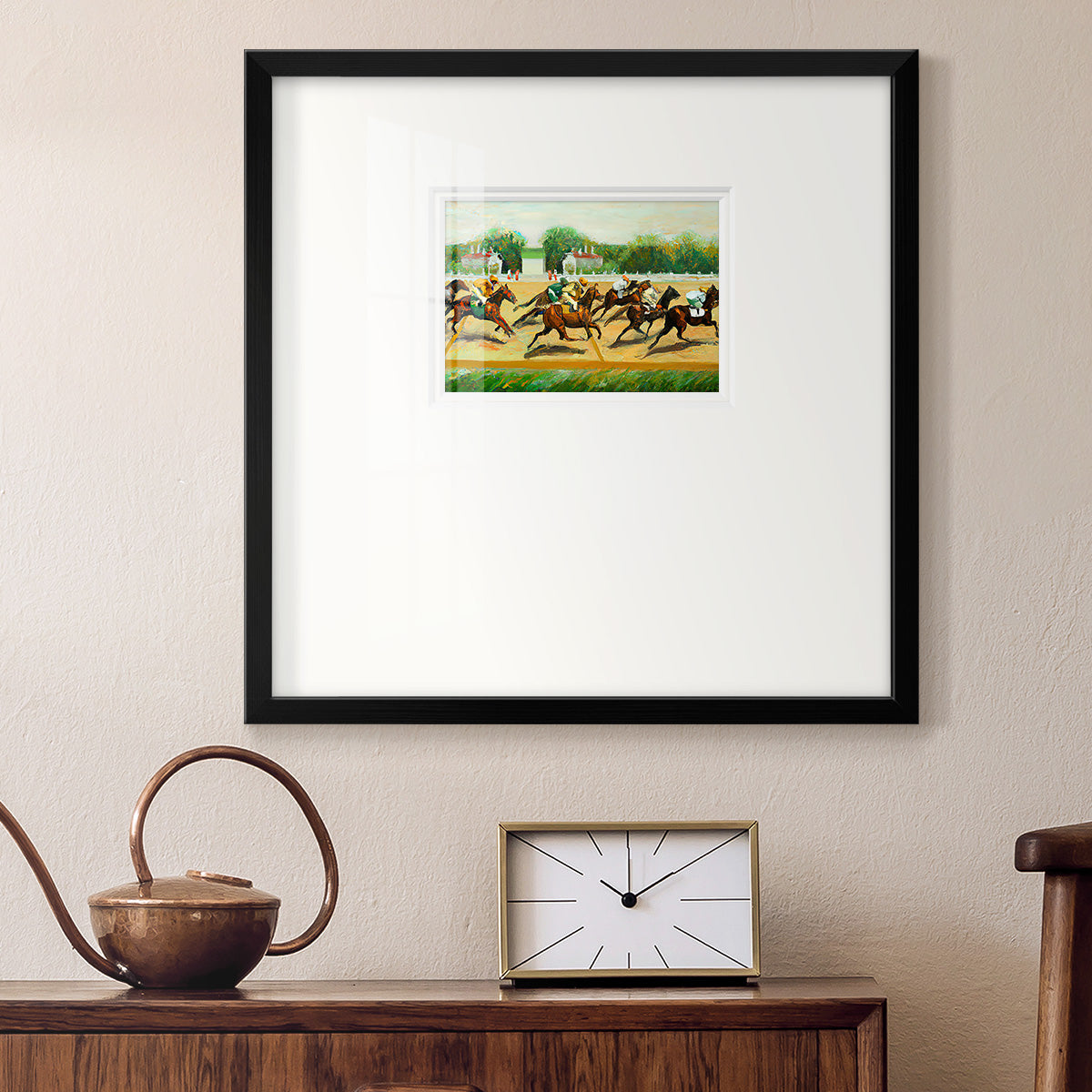 Dat at the Race III Premium Framed Print Double Matboard