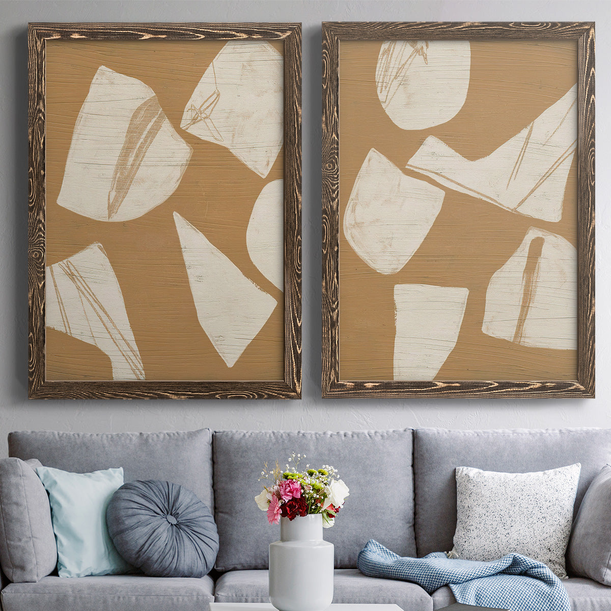 Piecemeal I - Premium Framed Canvas 2 Piece Set - Ready to Hang