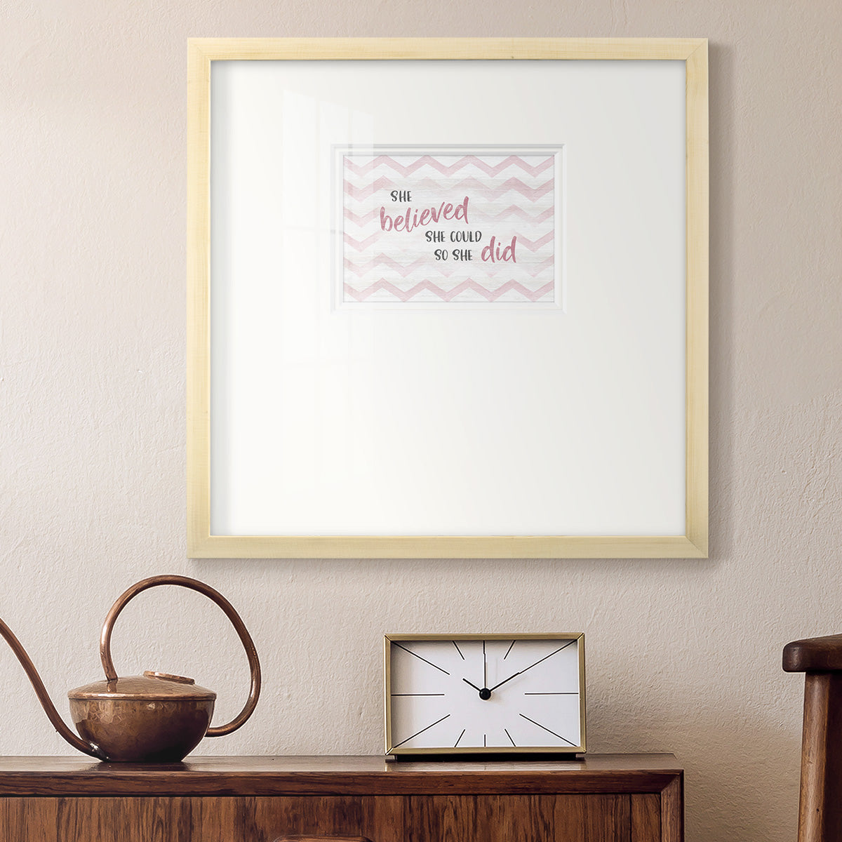 Believed She Could Premium Framed Print Double Matboard