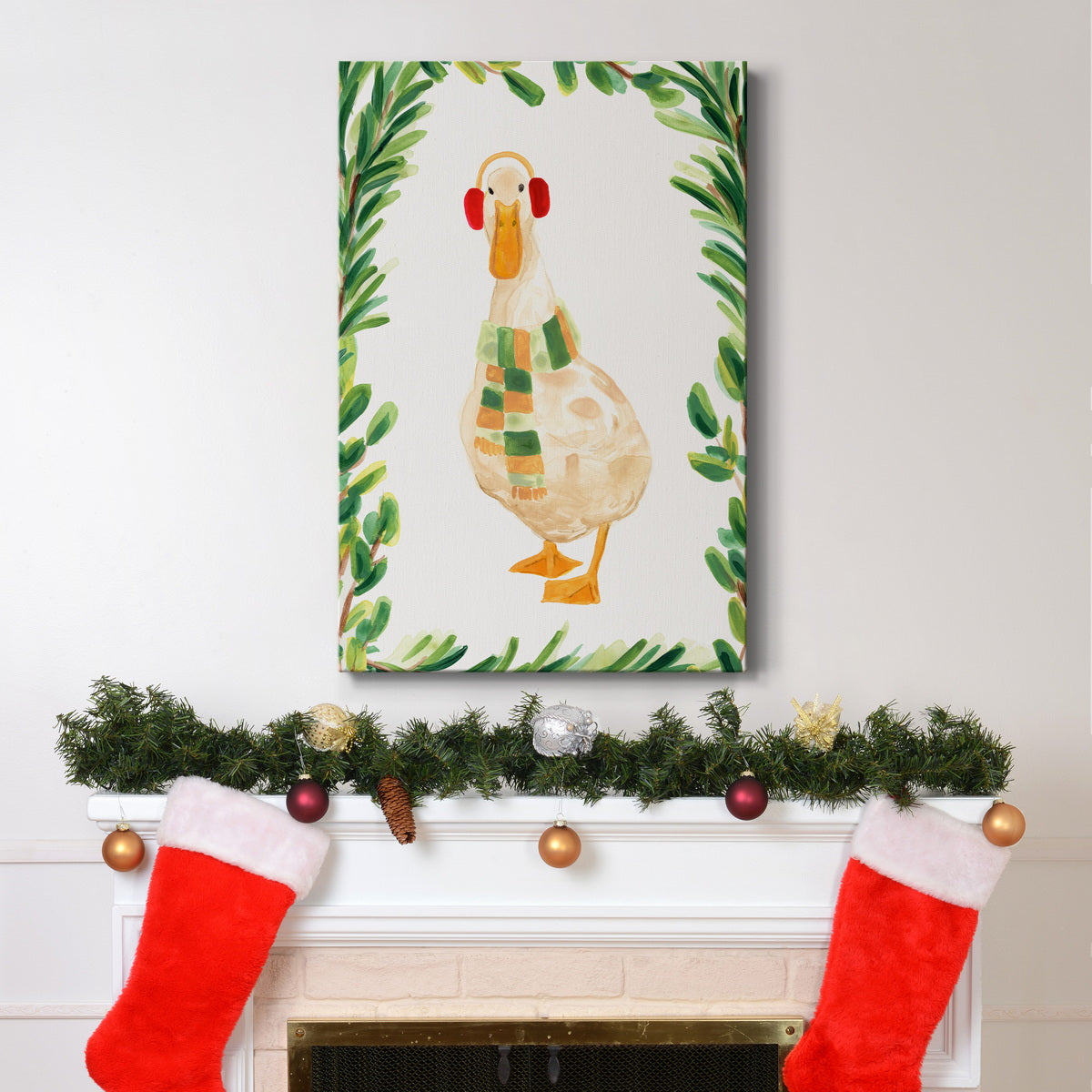 Merry Quackmas Collection B Premium Gallery Wrapped Canvas - Ready to Hang