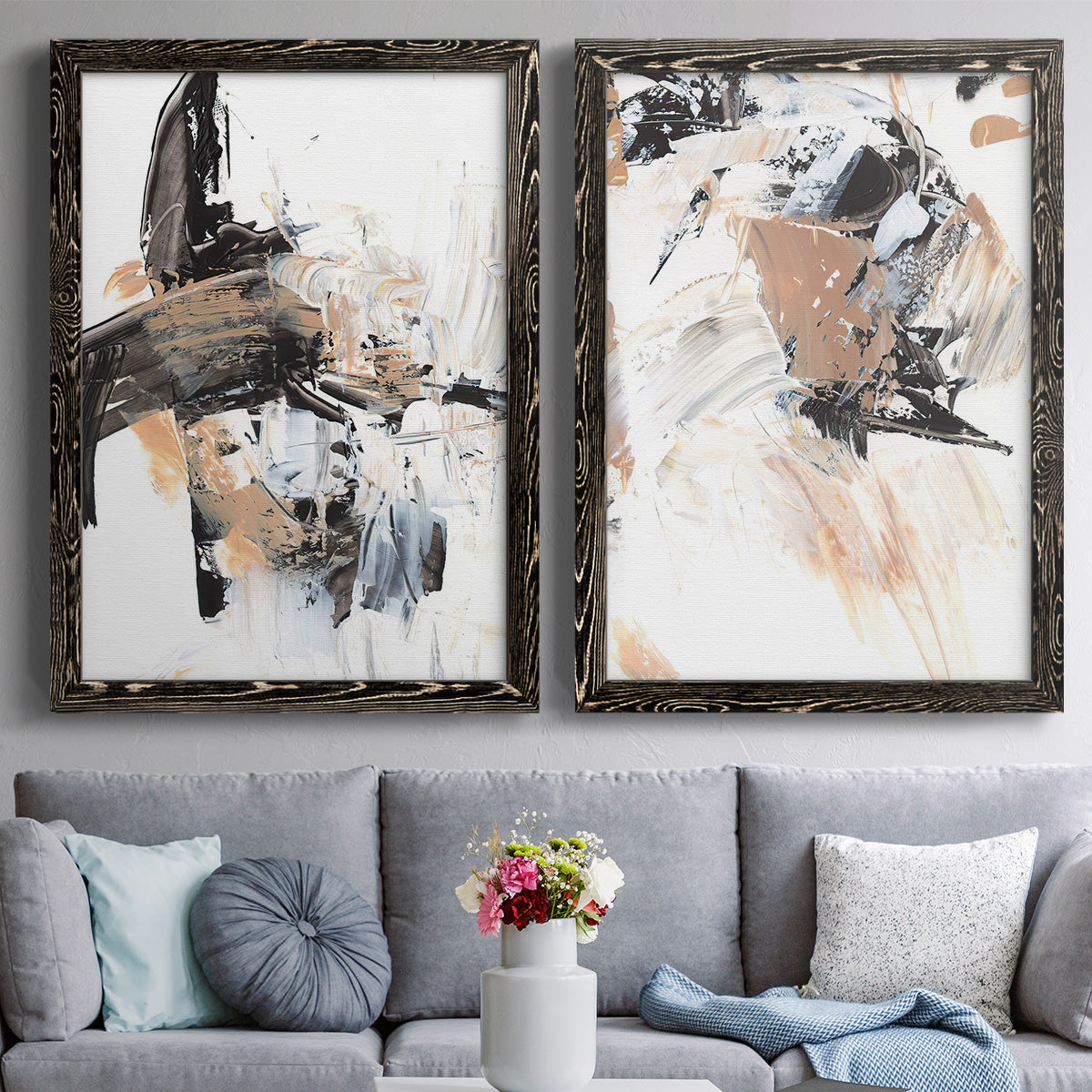 Ruckus I - Premium Framed Canvas 2 Piece Set - Ready to Hang