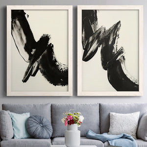 Black Expression I - Premium Framed Canvas 2 Piece Set - Ready to Hang