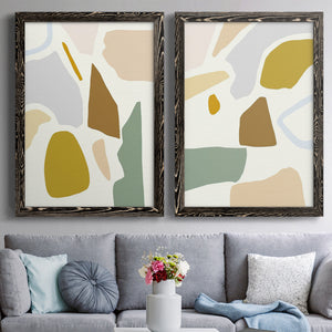 Pastel Splotches I - Barnwood Framed Canvas Set