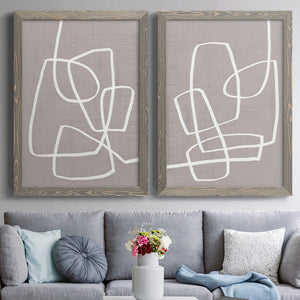 Linen Roundabout I - Barnwood Framed Canvas Set