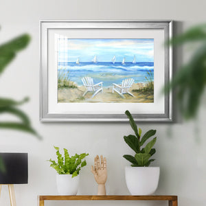 Seaside Escape - Modern Framed Art Print