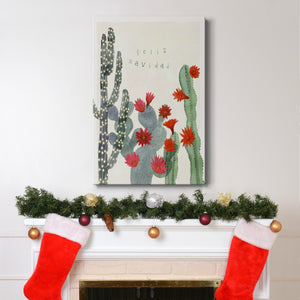 Desert Christmas Cactus II Premium Gallery Wrapped Canvas - Ready to Hang
