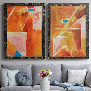 Primary Connection V - Barnwood Framed Canvas Set