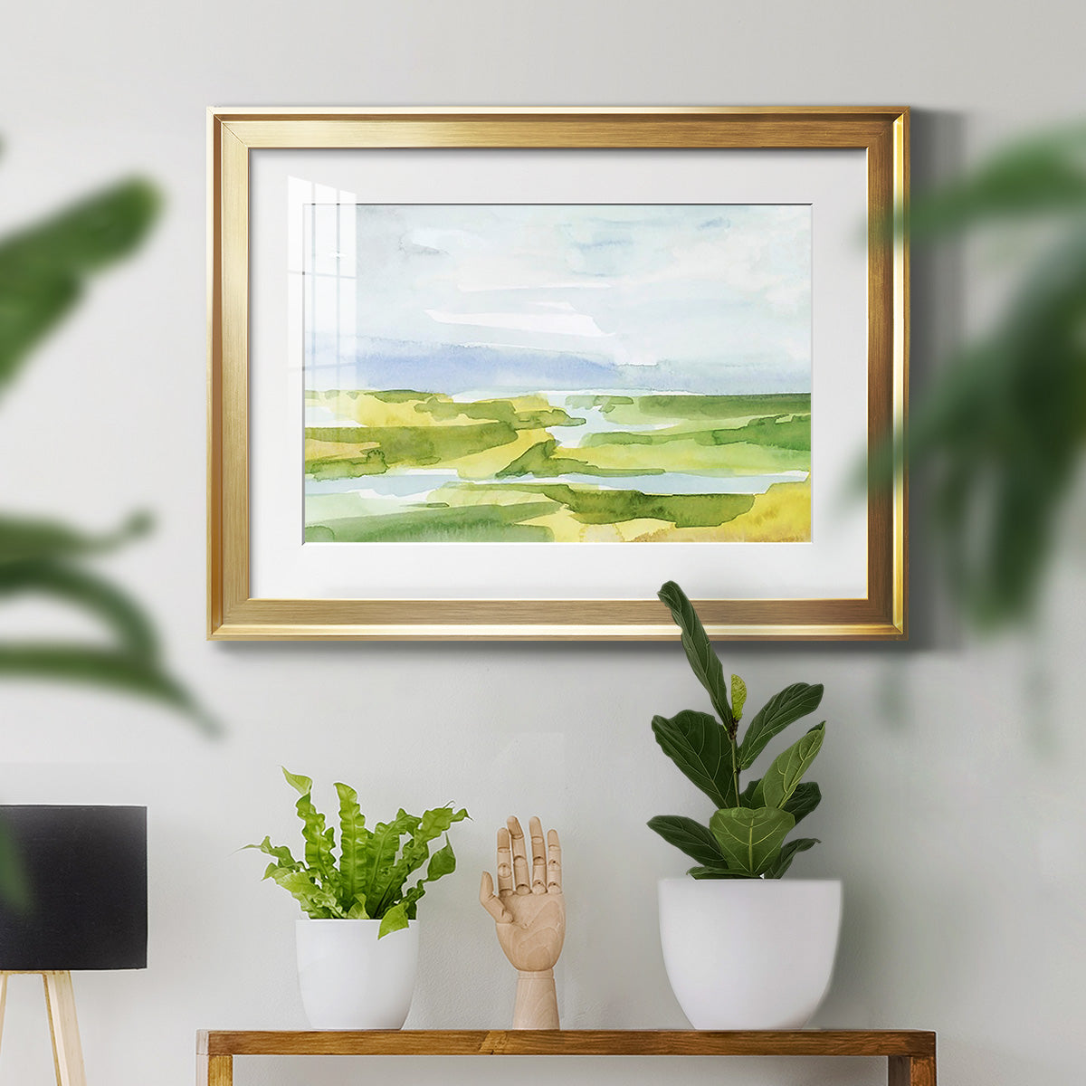 Watery Lowlands III Premium Framed Print - Ready to Hang