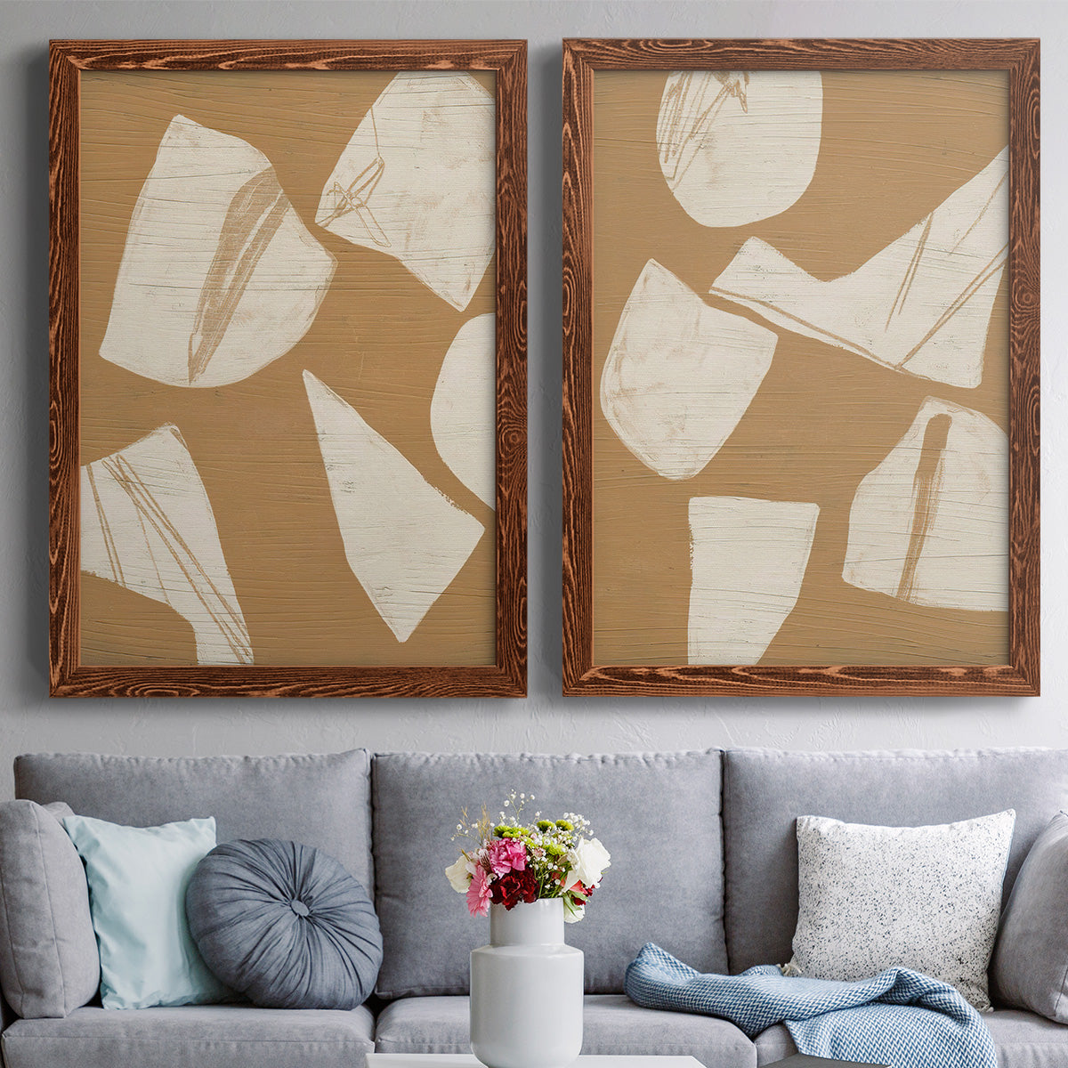 Piecemeal I - Premium Framed Canvas 2 Piece Set - Ready to Hang