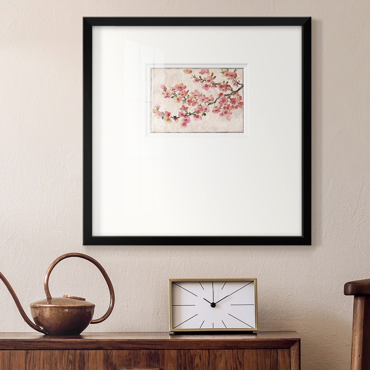 Cherry Blossom Composition I Premium Framed Print Double Matboard