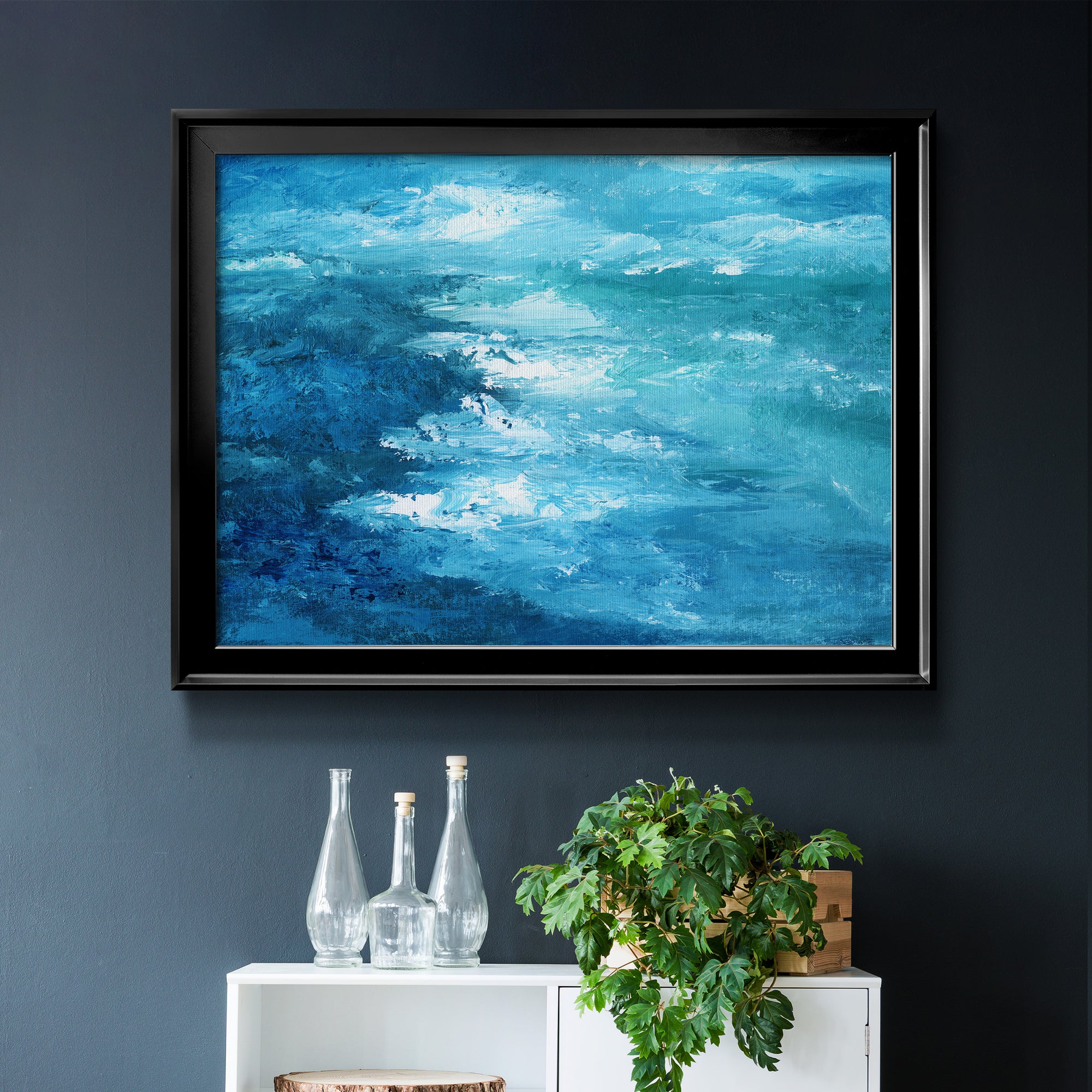 Crashing Waves I Premium Classic Framed Canvas - Ready to Hang