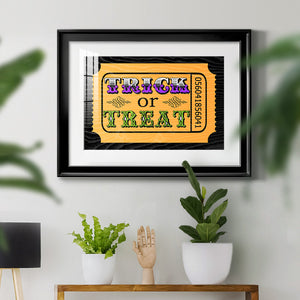 Trick or Treat Ticket - Modern Framed Art Print