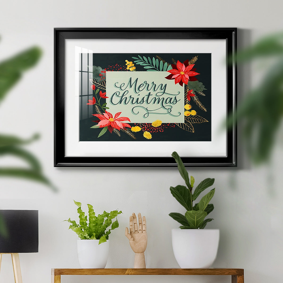 Bright Christmas Night  I Premium Framed Print - Ready to Hang