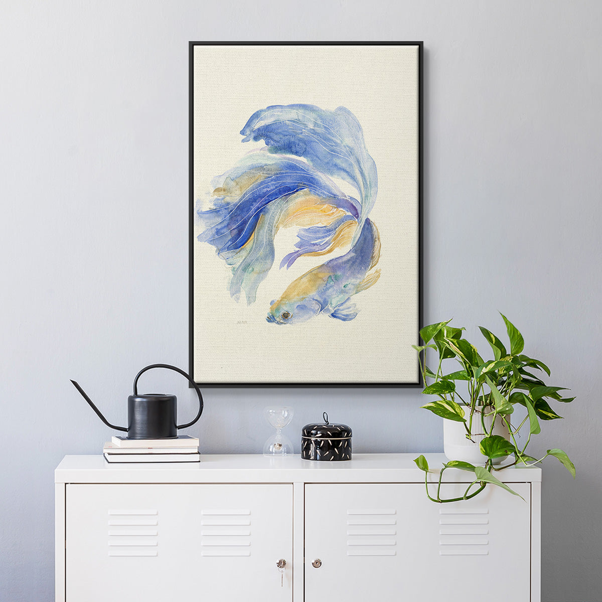 Betta II - Framed Premium Gallery Wrapped Canvas L Frame - Ready to Hang