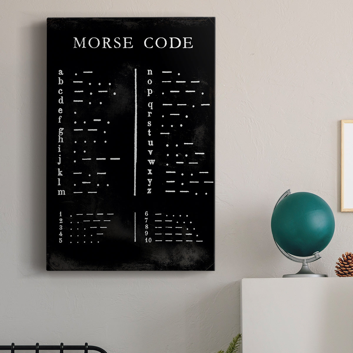 Morse Code Chart Premium Gallery Wrapped Canvas - Ready to Hang