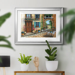 Tuscan Courtyard - Modern Framed Art Print