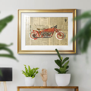 Vintage Red - Modern Framed Art Print