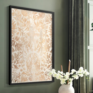 Walnut Damask I - Restickable Framed Art Print