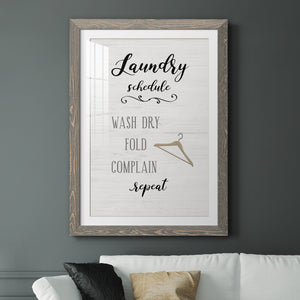 Laundry Complain - Premium Framed Print - Distressed Barnwood Frame - Ready to Hang