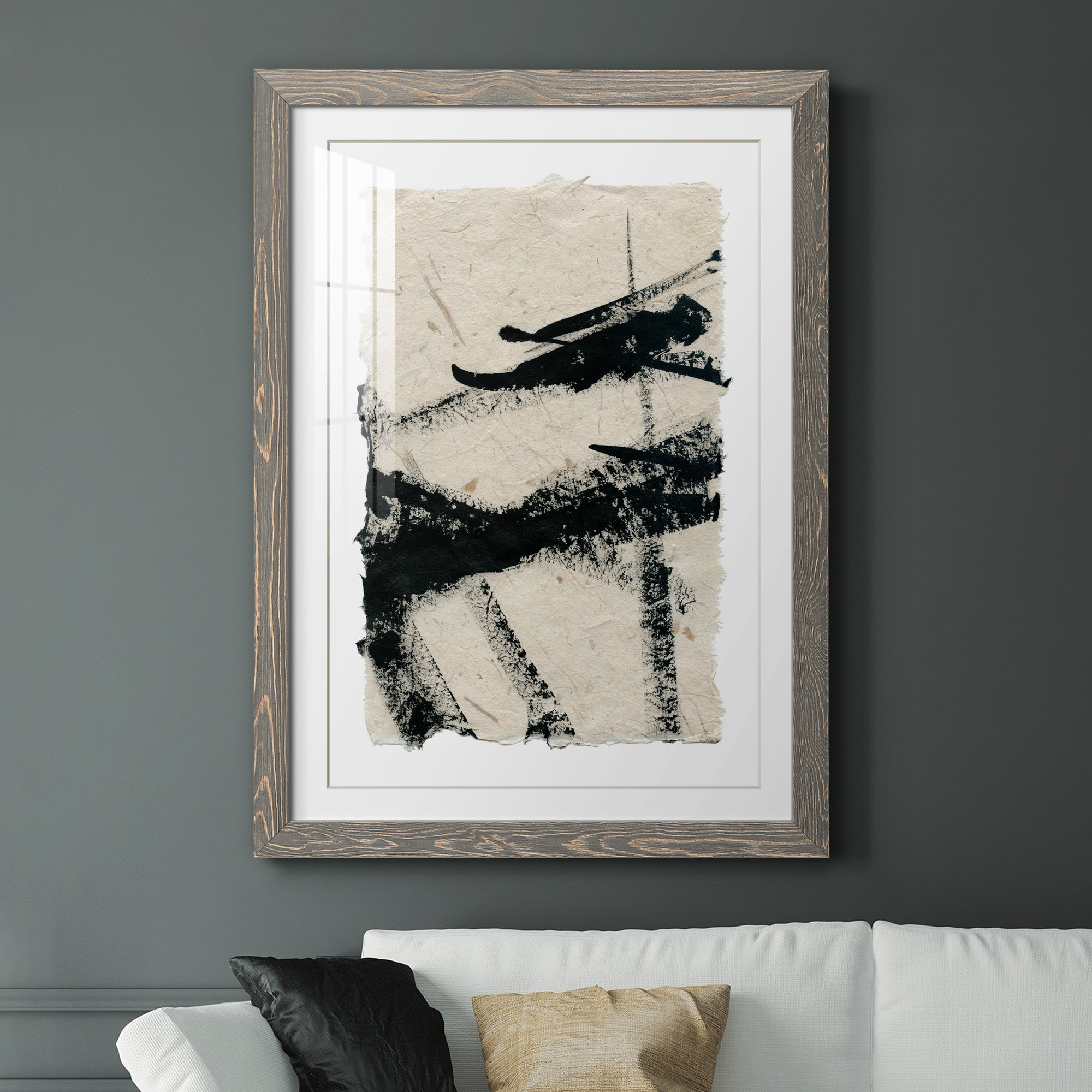 Lines Crossed II - Premium Framed Print - Distressed Barnwood Frame - Ready to Hang