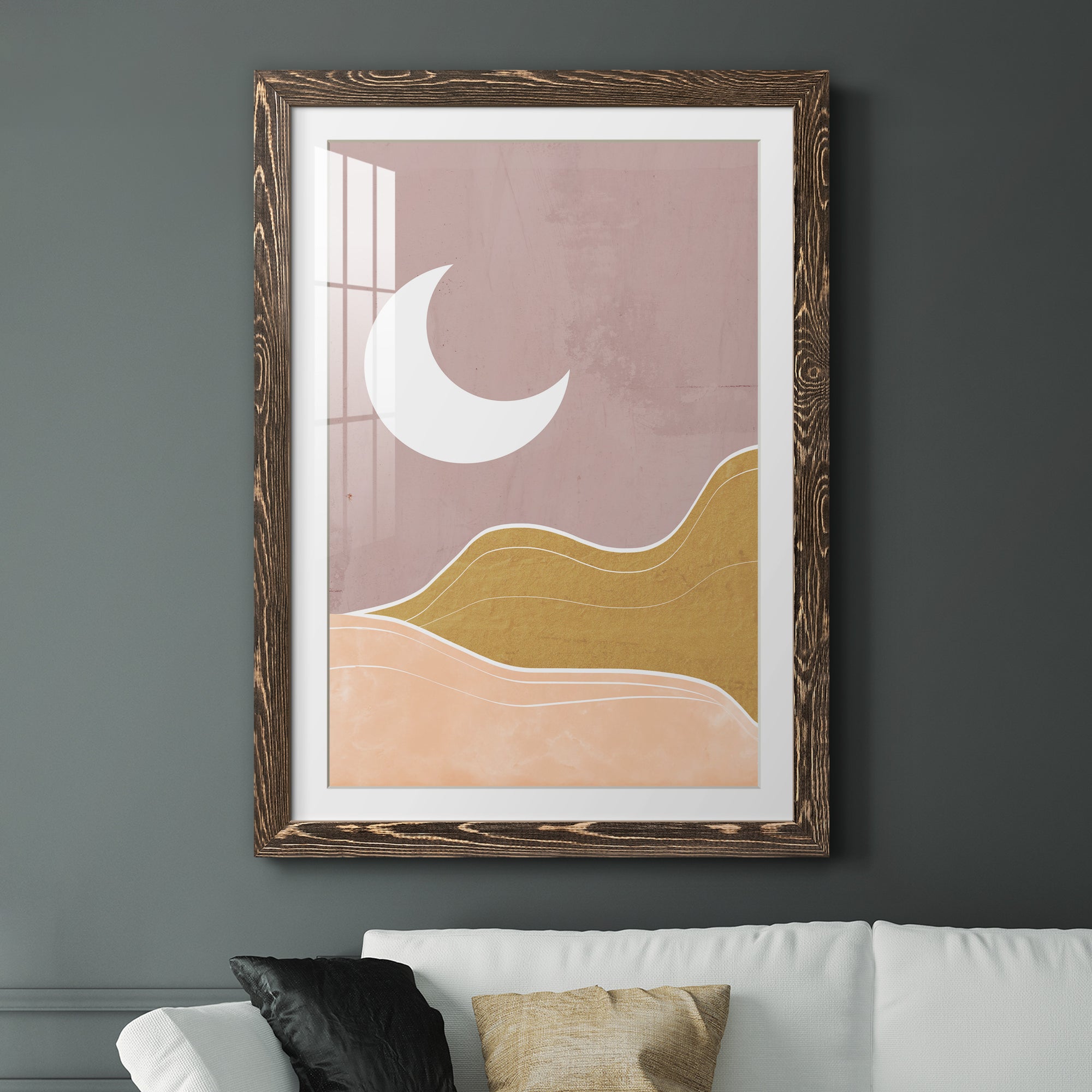 Sedona Moon - Premium Framed Print - Distressed Barnwood Frame - Ready to Hang