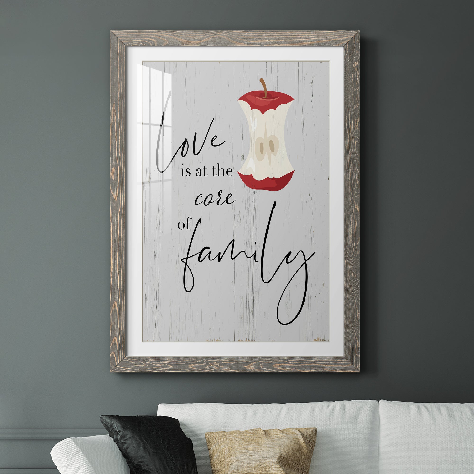 Core of Family - Premium Framed Print - Distressed Barnwood Frame - Ready to Hang