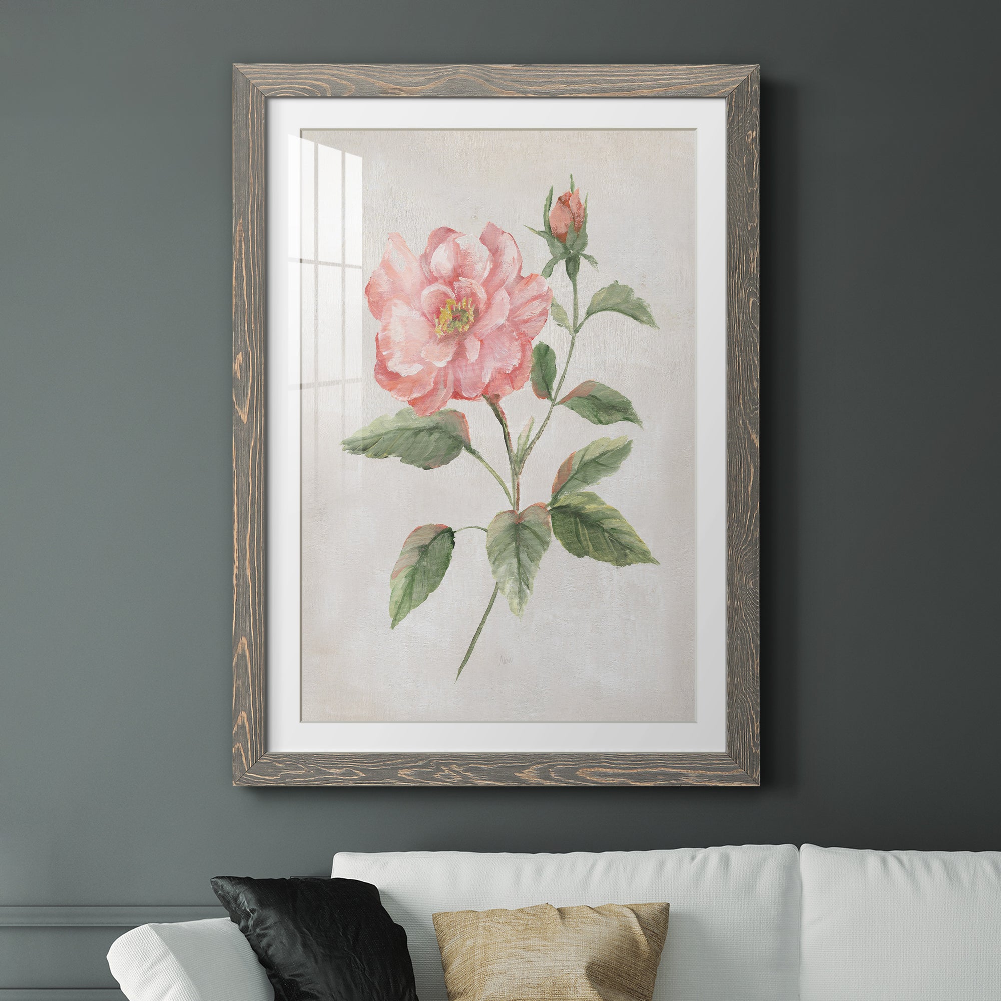 Grandiflora II - Barnwood Framed Art Print