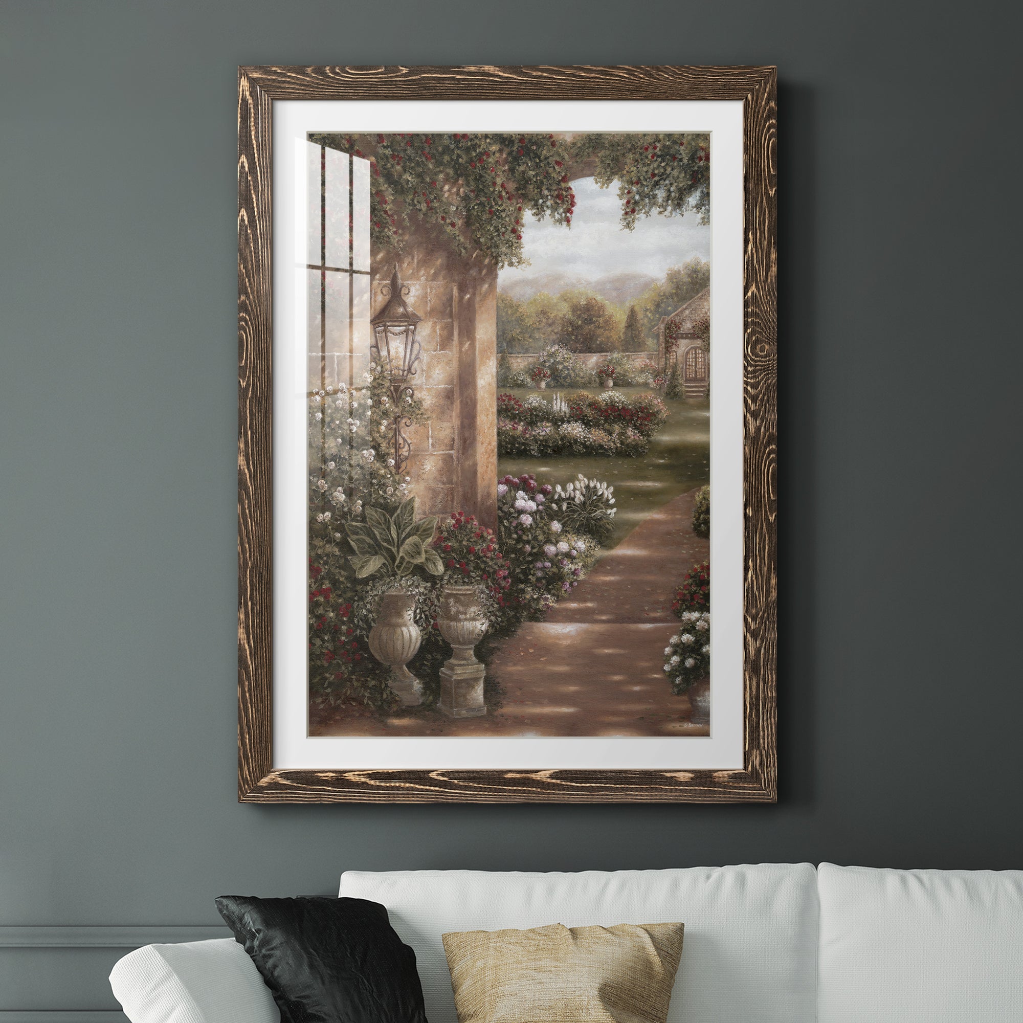 Evening in the Conservatory - Barnwood Framed Art Print