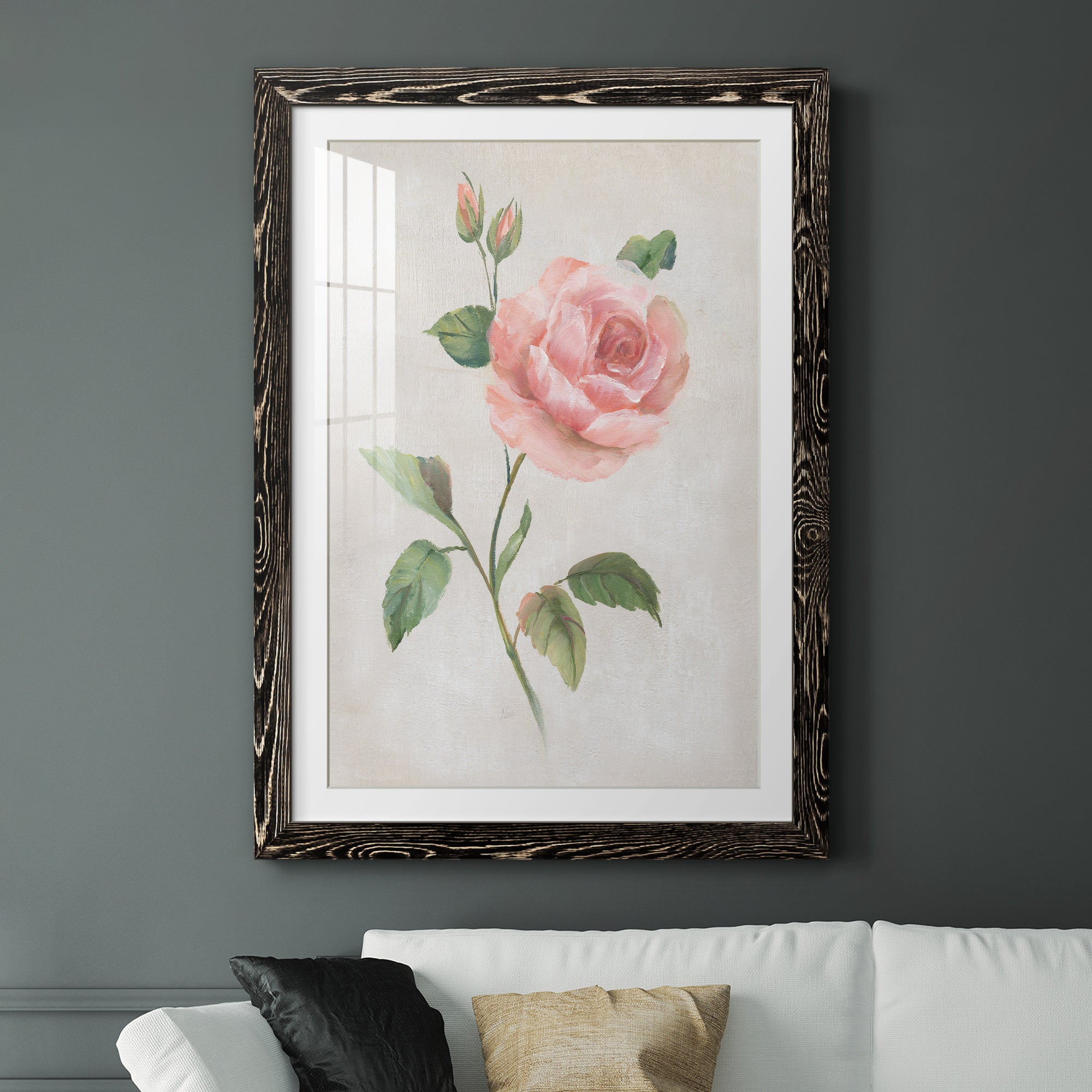 Grandiflora I - Barnwood Framed Art Print