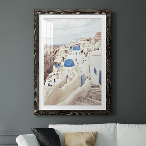 Santorini - Premium Framed Print - Distressed Barnwood Frame - Ready to Hang