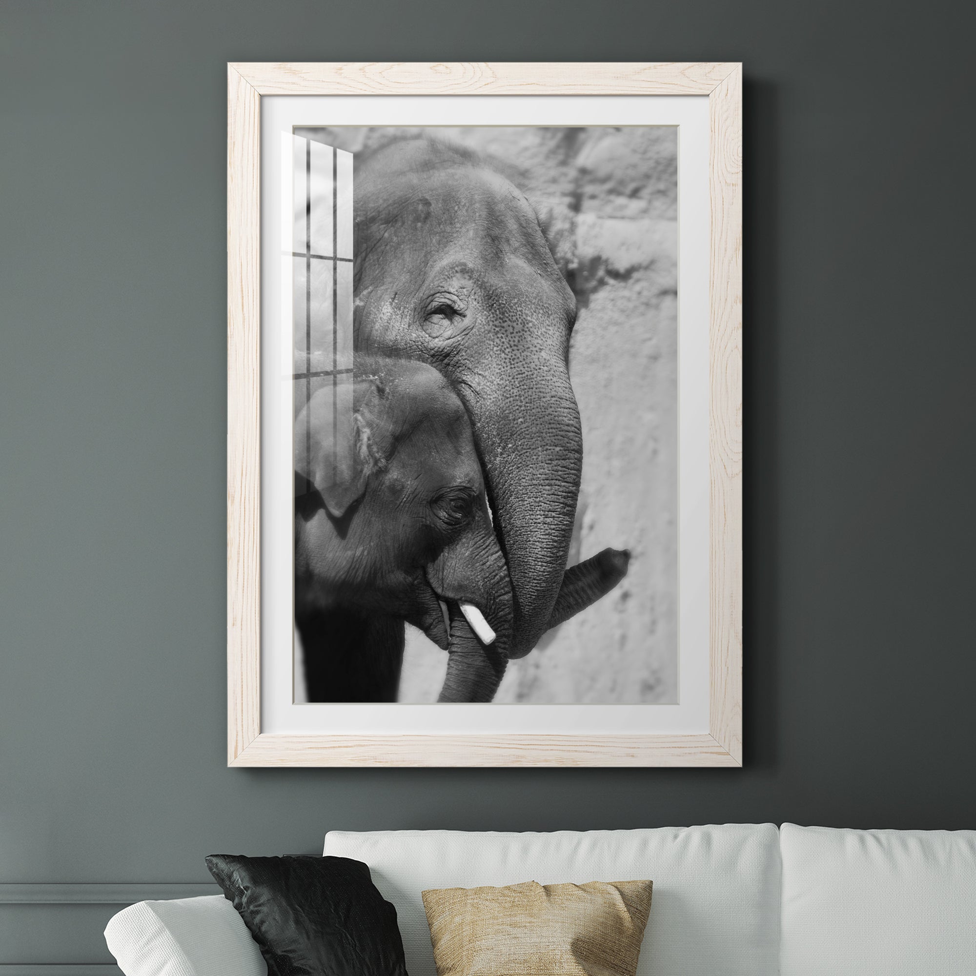 Tender Moment - Barnwood Framed Art Print