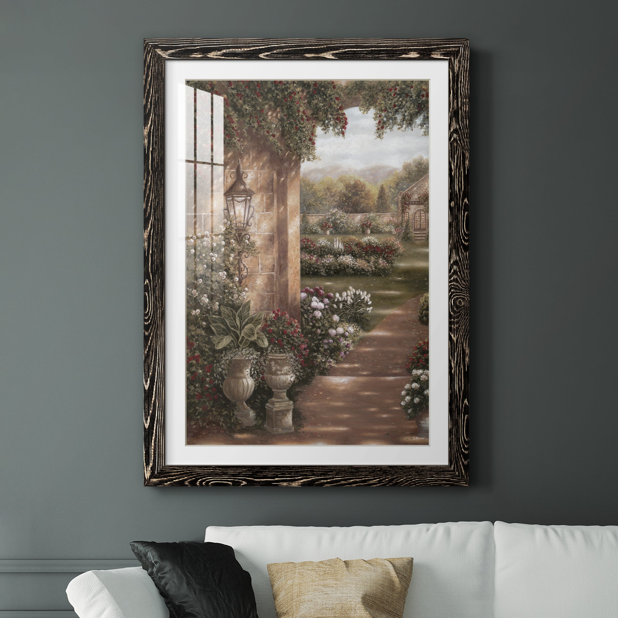 Evening in the Conservatory - Barnwood Framed Art Print