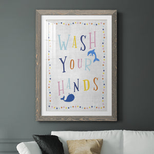 Wash Your Hands - Premium Framed Print - Distressed Barnwood Frame - Ready to Hang