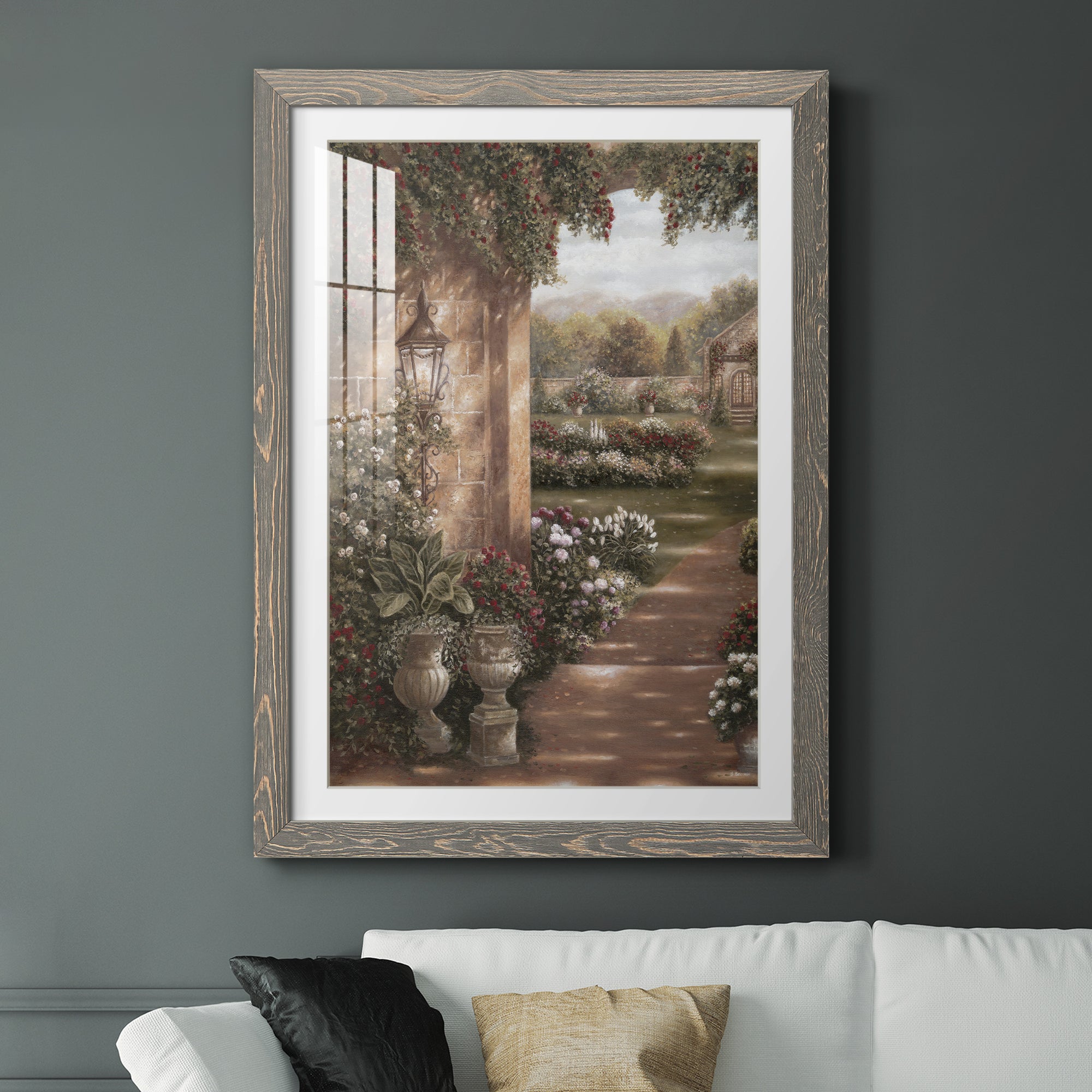 Evening in the Conservatory - Barnwood Framed Art Print