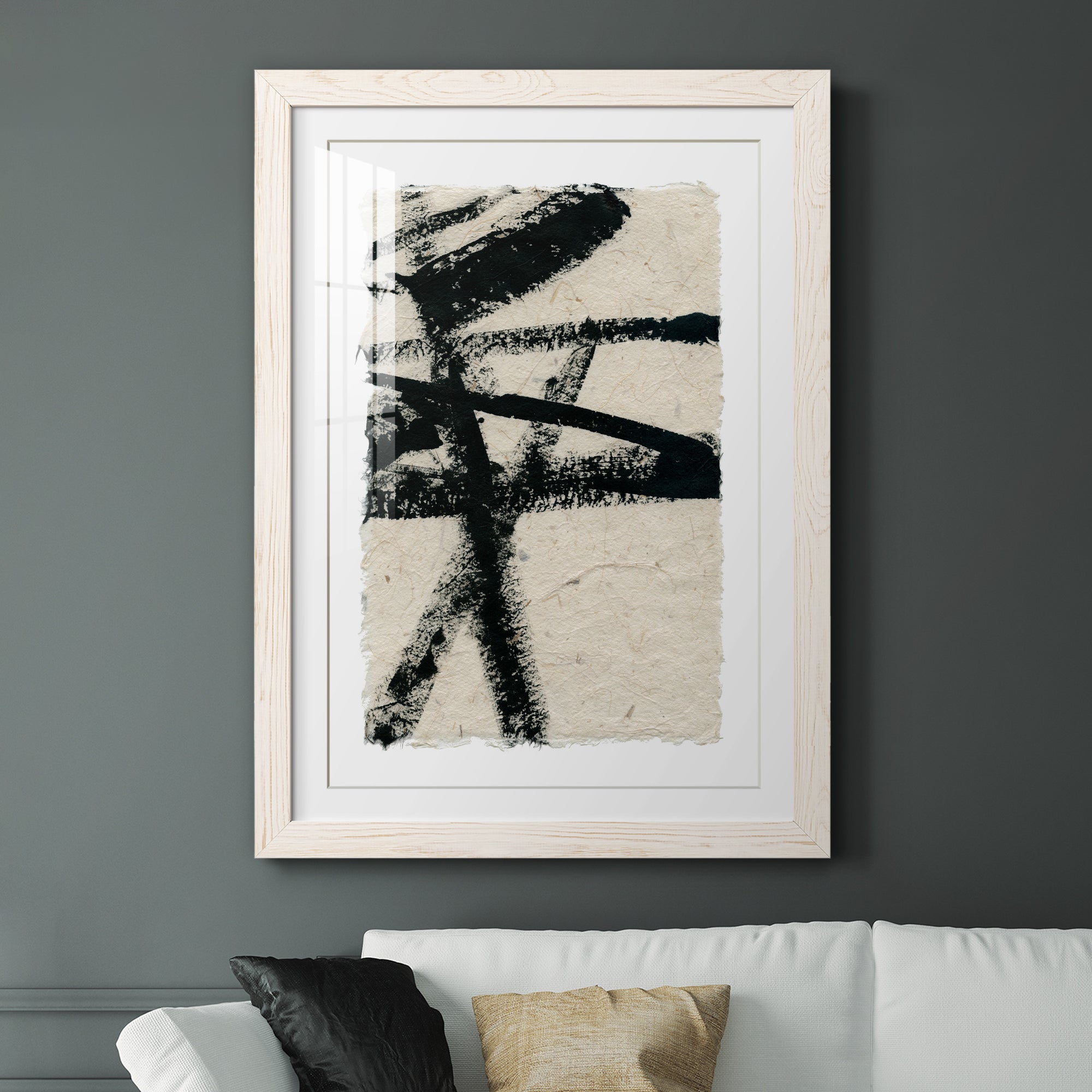 Lines Crossed III - Premium Framed Print - Distressed Barnwood Frame - Ready to Hang