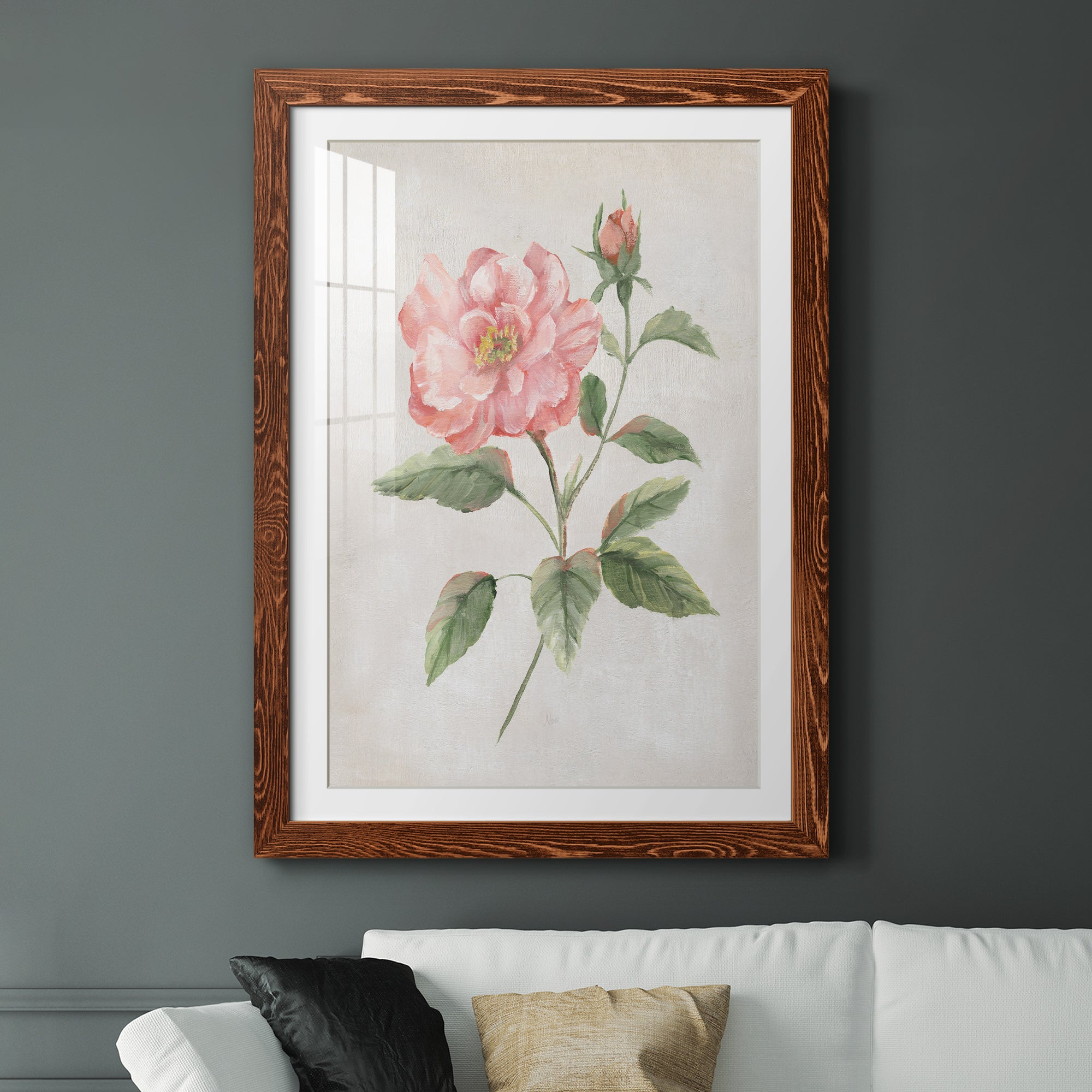 Grandiflora II - Barnwood Framed Art Print