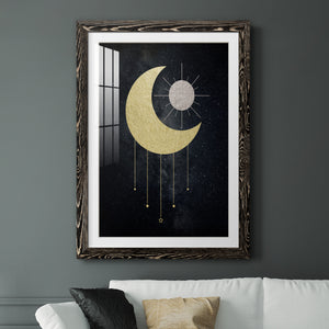 Jeweled Moon - Premium Framed Print - Distressed Barnwood Frame - Ready to Hang