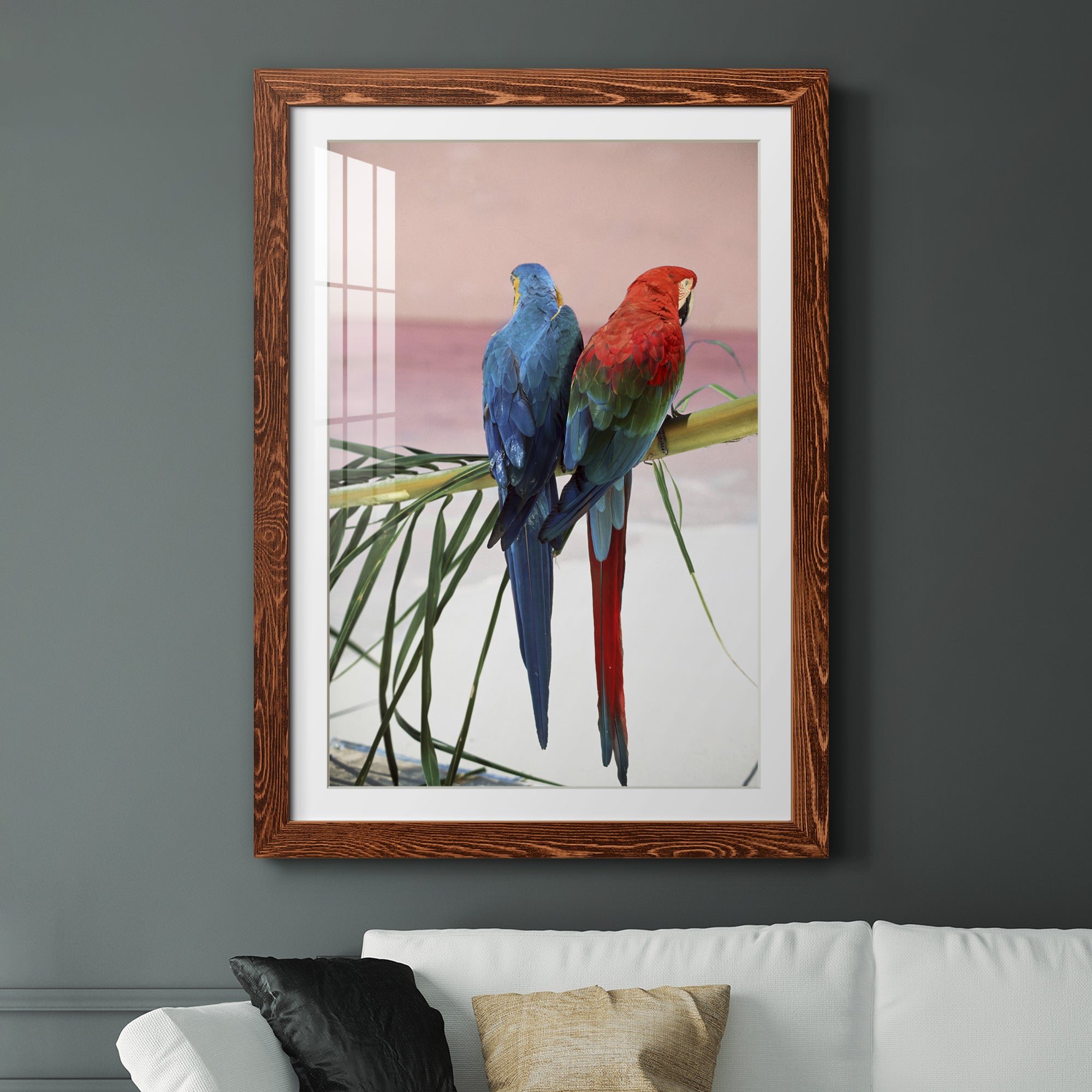 Palm Parrots - Barnwood