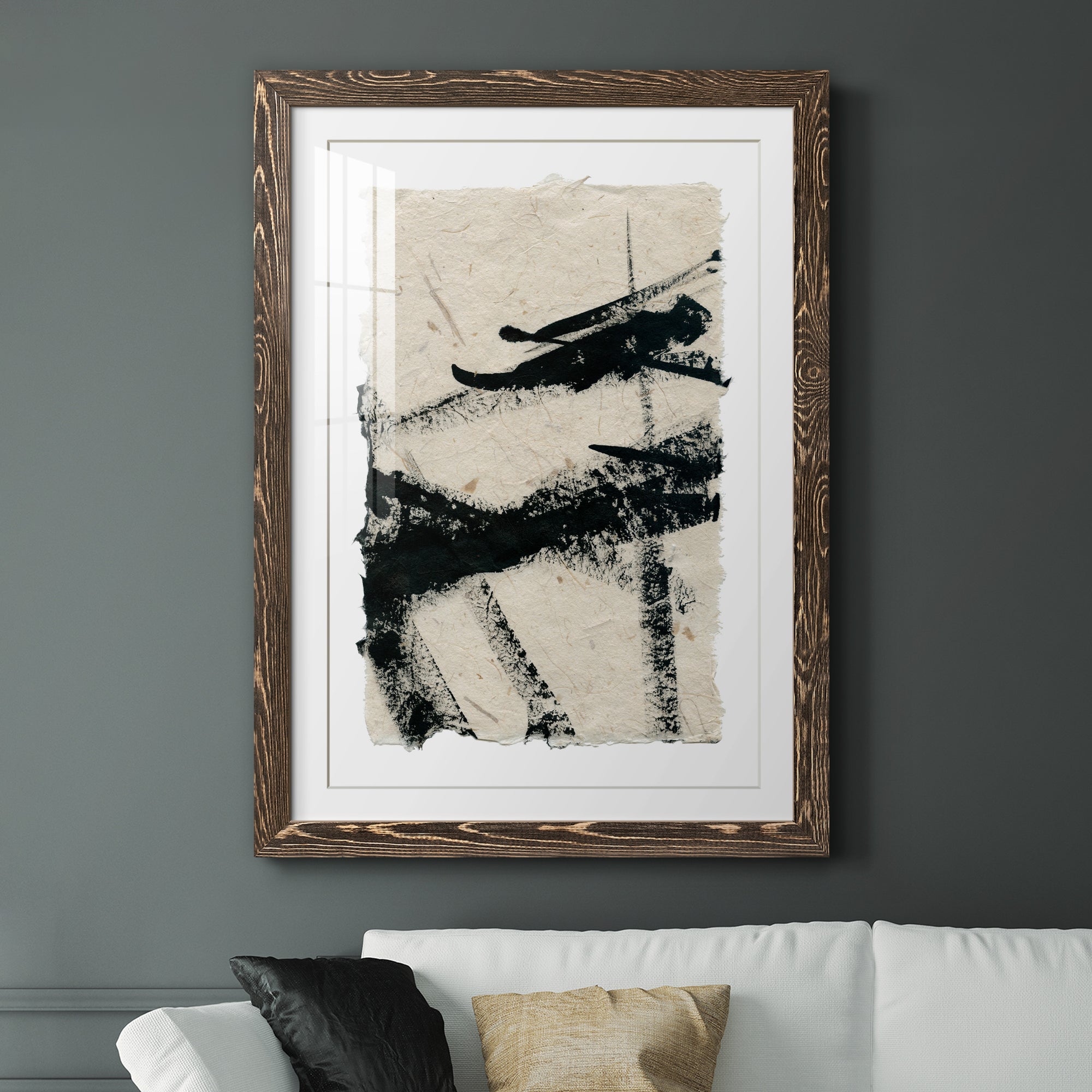 Lines Crossed II - Premium Framed Print - Distressed Barnwood Frame - Ready to Hang