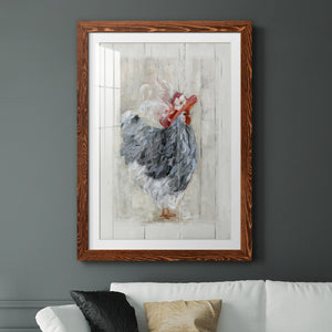 Sunday Best Hen - Barnwood Framed Art Print