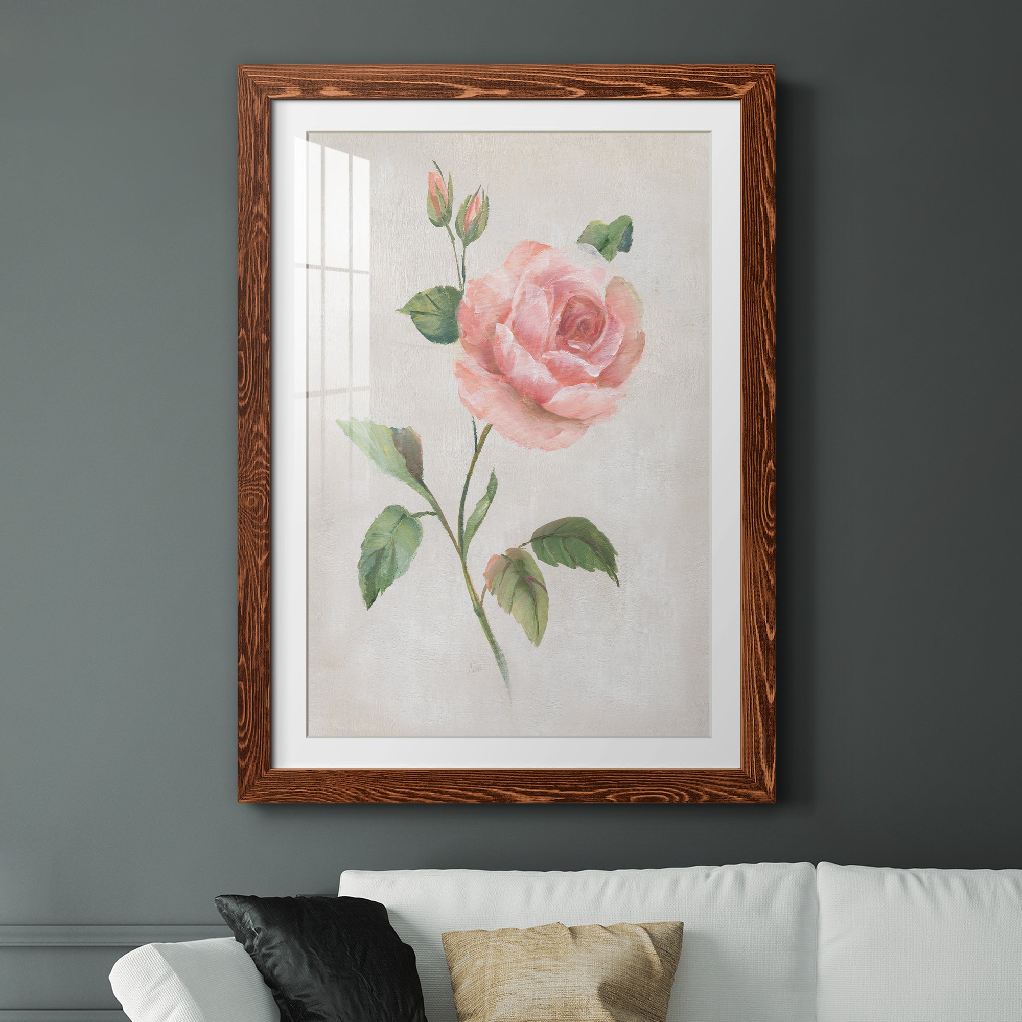Grandiflora I - Barnwood Framed Art Print