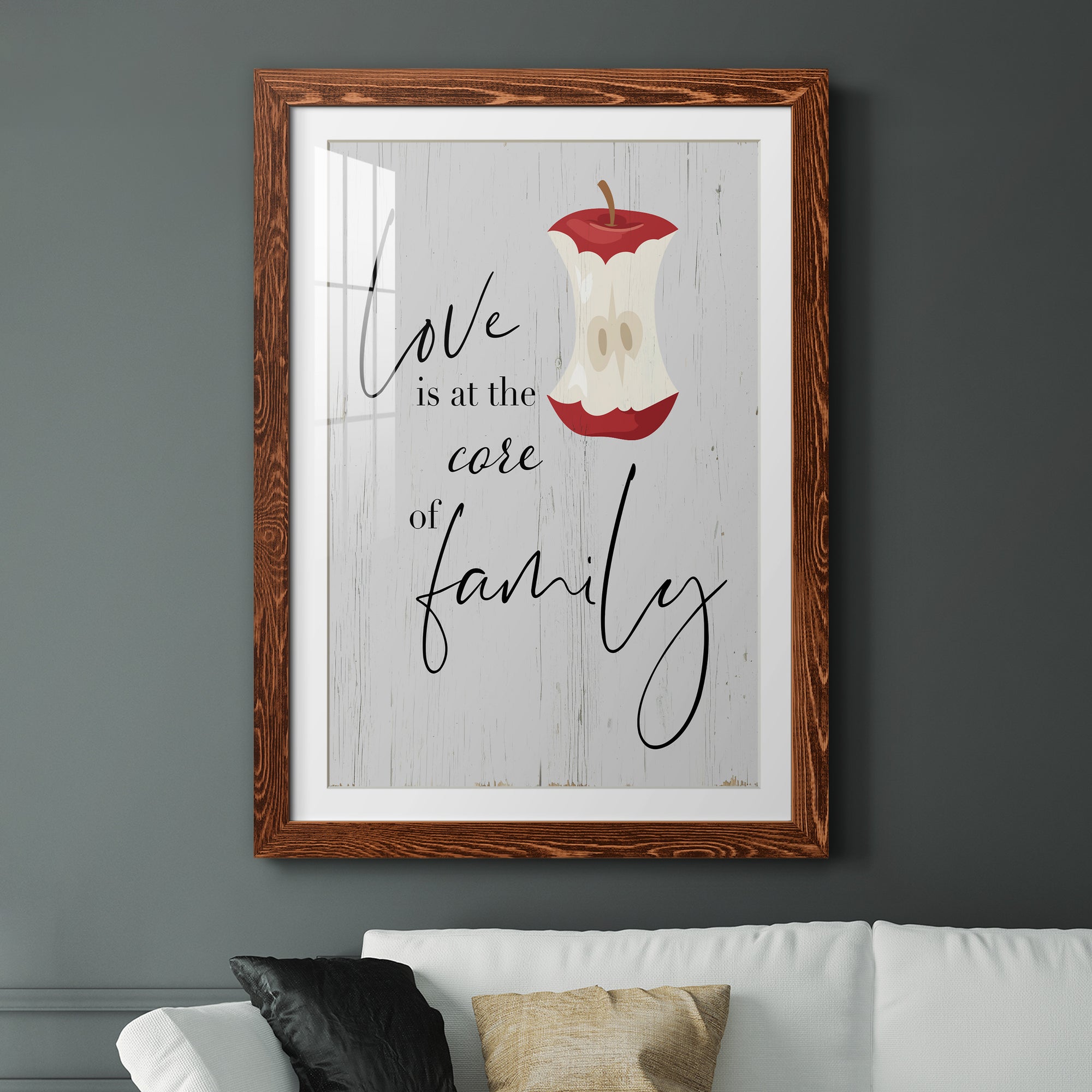 Core of Family - Premium Framed Print - Distressed Barnwood Frame - Ready to Hang