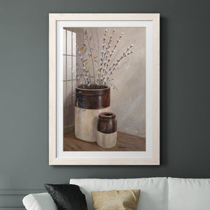 Pussywillows & Spring - Barnwood Framed Art Print