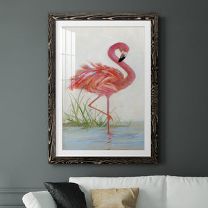 Flamingo I - Barnwood Framed Art Print