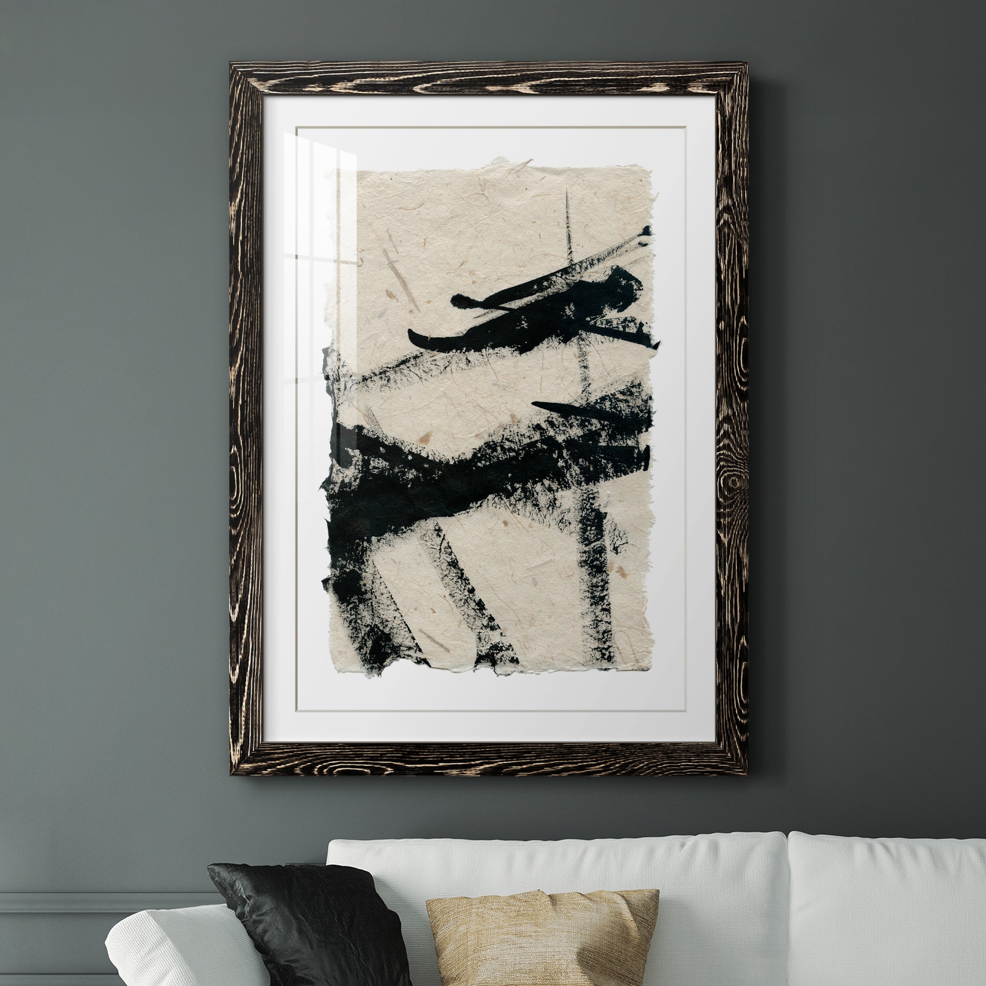 Lines Crossed II - Premium Framed Print - Distressed Barnwood Frame - Ready to Hang