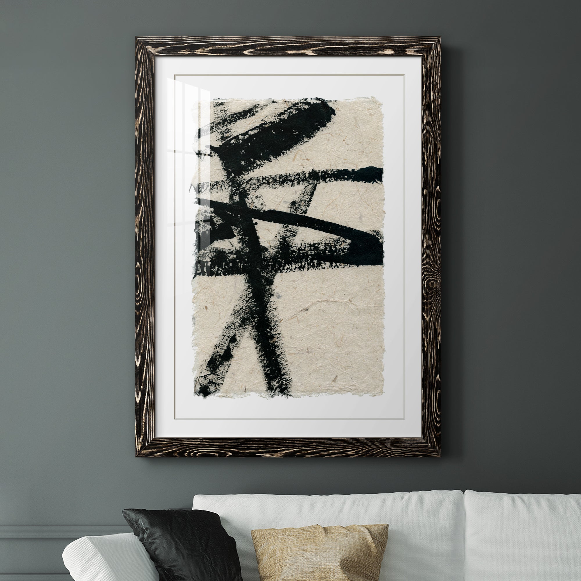 Lines Crossed III - Premium Framed Print - Distressed Barnwood Frame - Ready to Hang
