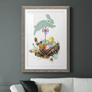 Bunny Hop - Barnwood Framed Art Print