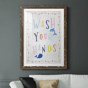 Wash Your Hands - Premium Framed Print - Distressed Barnwood Frame - Ready to Hang