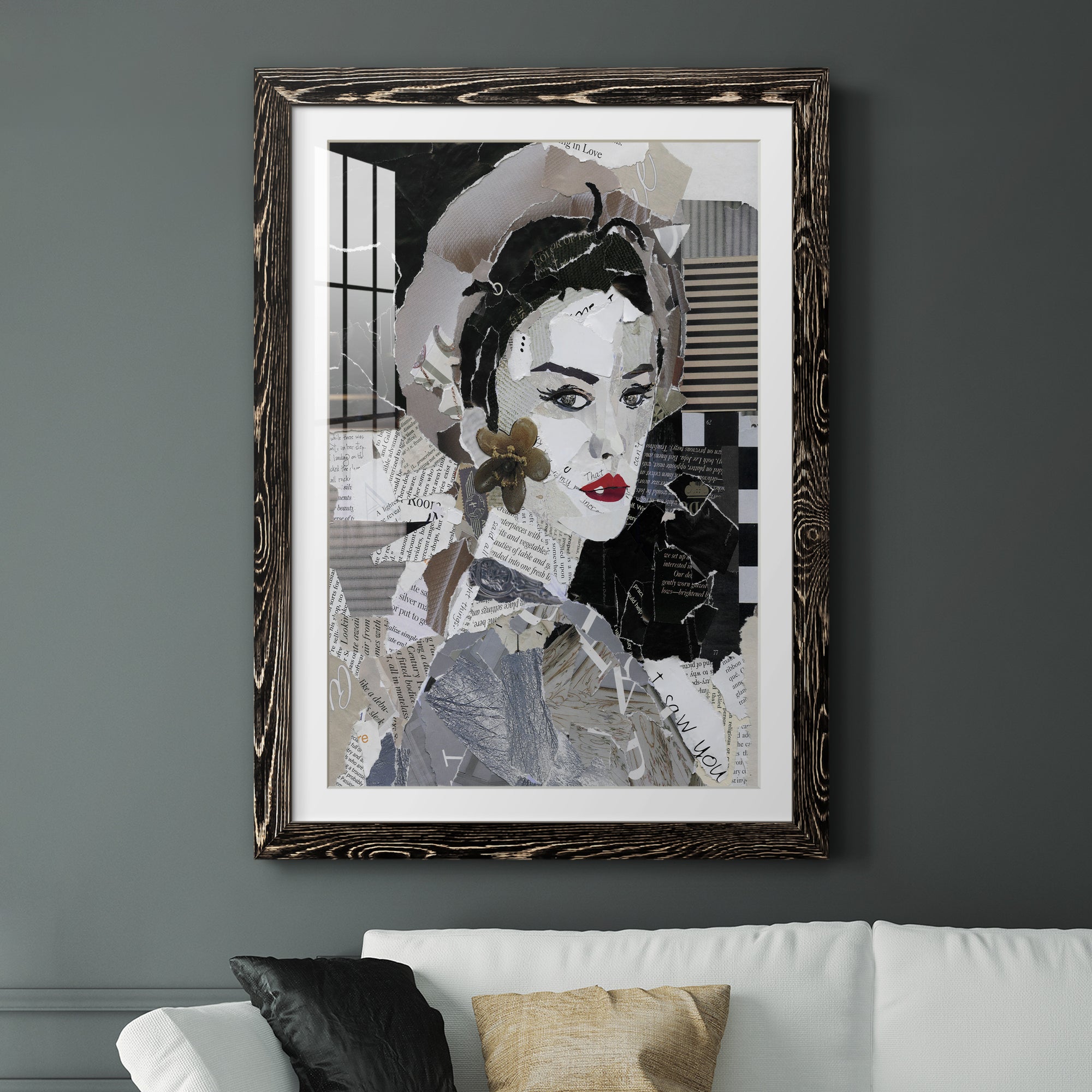 Runway Pause - Barnwood Framed Art Print