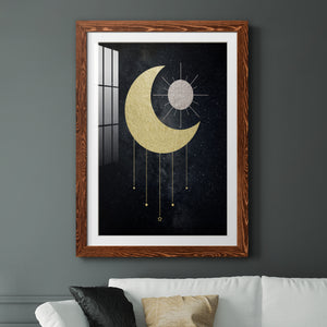 Jeweled Moon - Premium Framed Print - Distressed Barnwood Frame - Ready to Hang